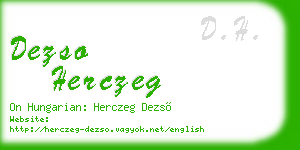 dezso herczeg business card